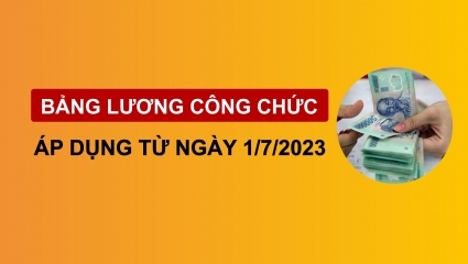 Bảng lương công chức áp dụng từ ngày 1/7/2023