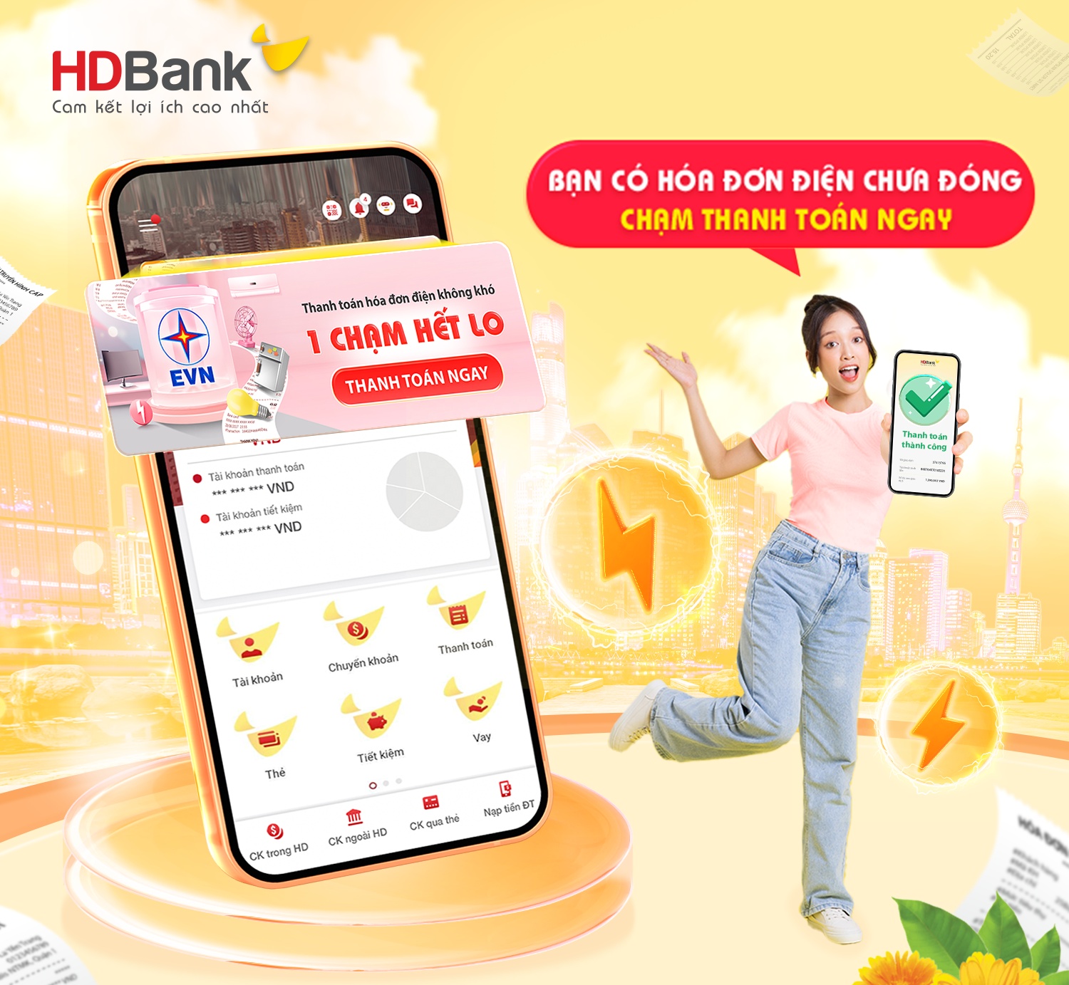 Tính năng “1 chạm” gây bất ngờ cho khách hàng, HDBank tiếp tục dẫn dắt số hóa