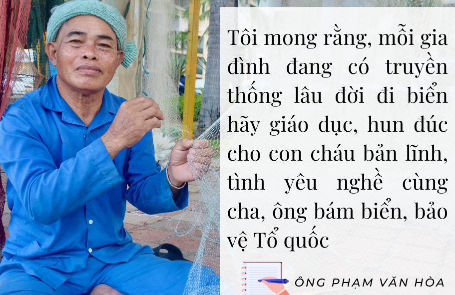 Cần hun đúc cho con cháu bản lĩnh, tình yêu nghề để bám biển, bảo vệ Tổ quốc