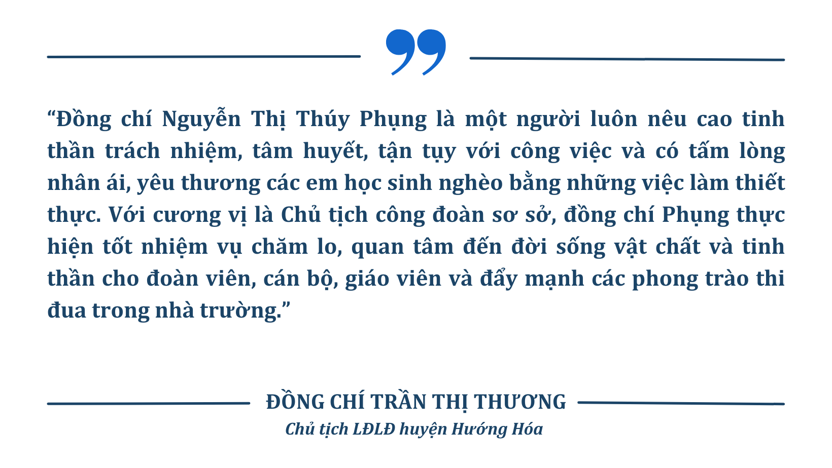 “Bà tiên” của những đứa trẻ dân tộc Vân Kiều