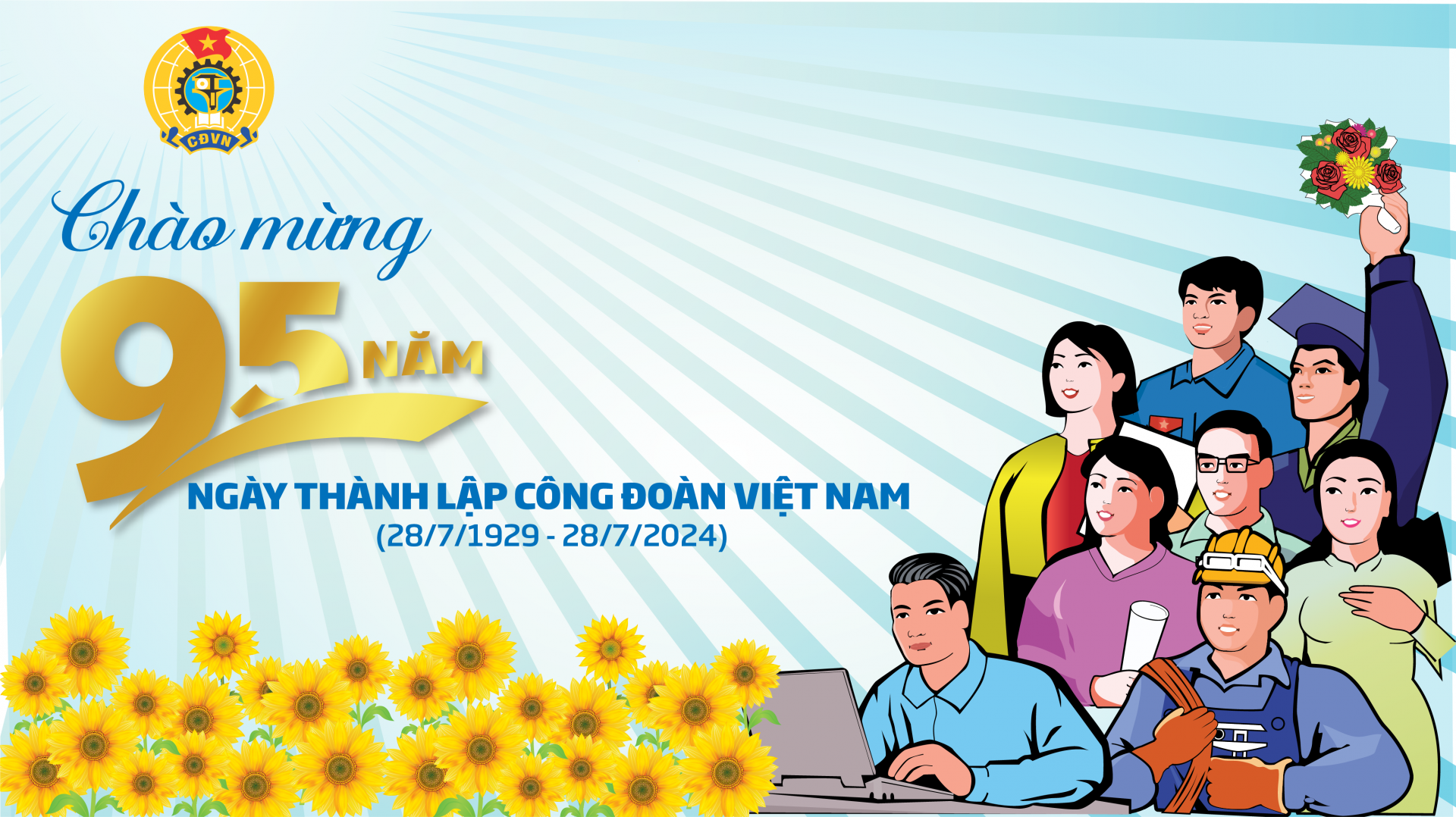 chao mung 95 nam cong doan viet nam