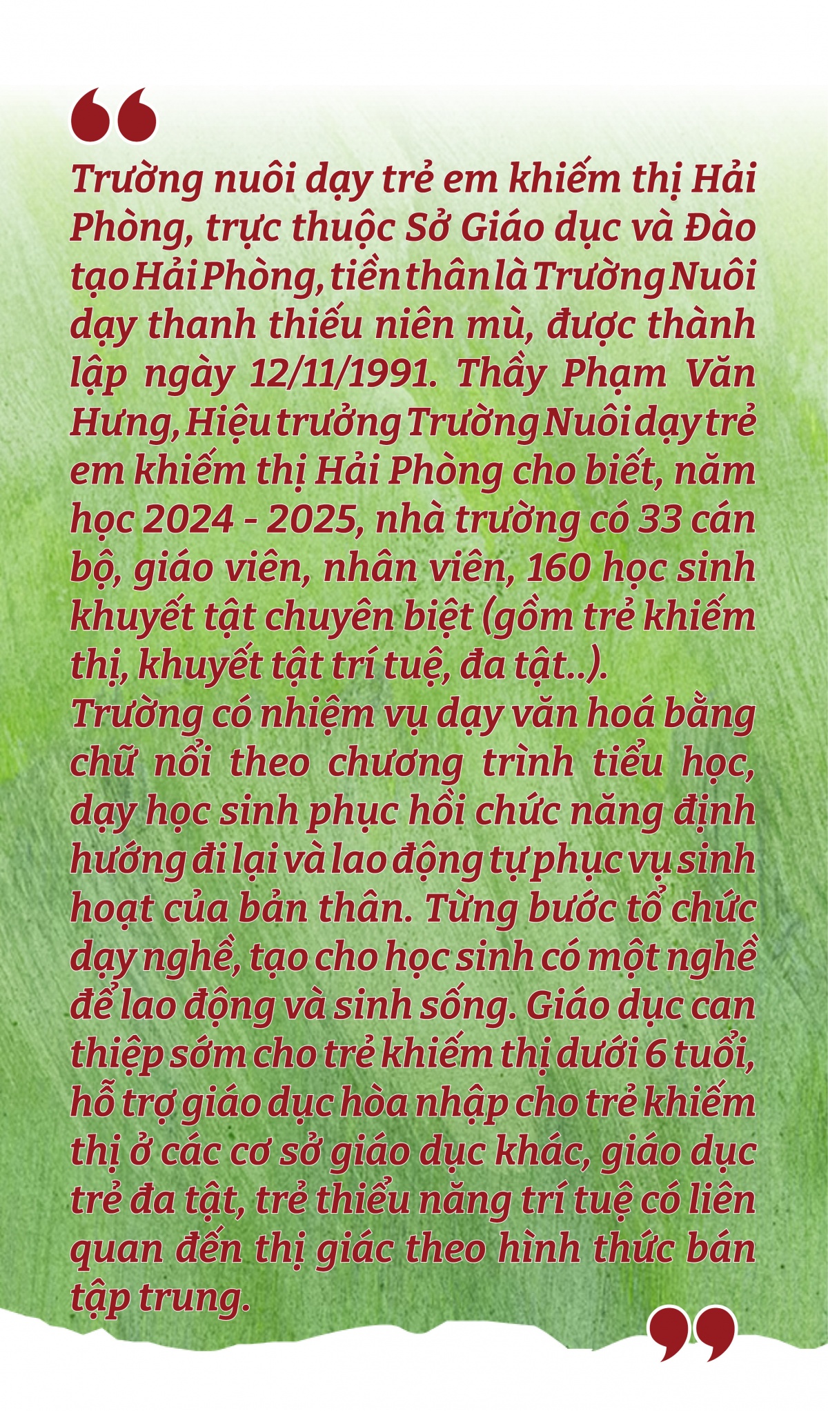 Những người gieo mầm sáng tri thức cho trẻ đặc biệt