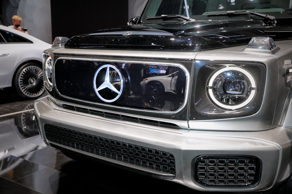 Cận cảnh hình mẫu Mercedes EQG chạy điện