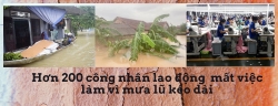 Ngập trong khó khăn, hơn 200 công nhân còn mất việc làm vì mưa lũ