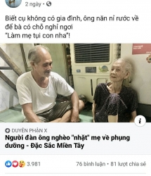 "Nhặt được mẹ": Câu chuyện ấm tình người trong lúc khó khăn