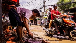 sau tran lut lon mot so duong tren dao phu quoc bi sut lun nghiem trong