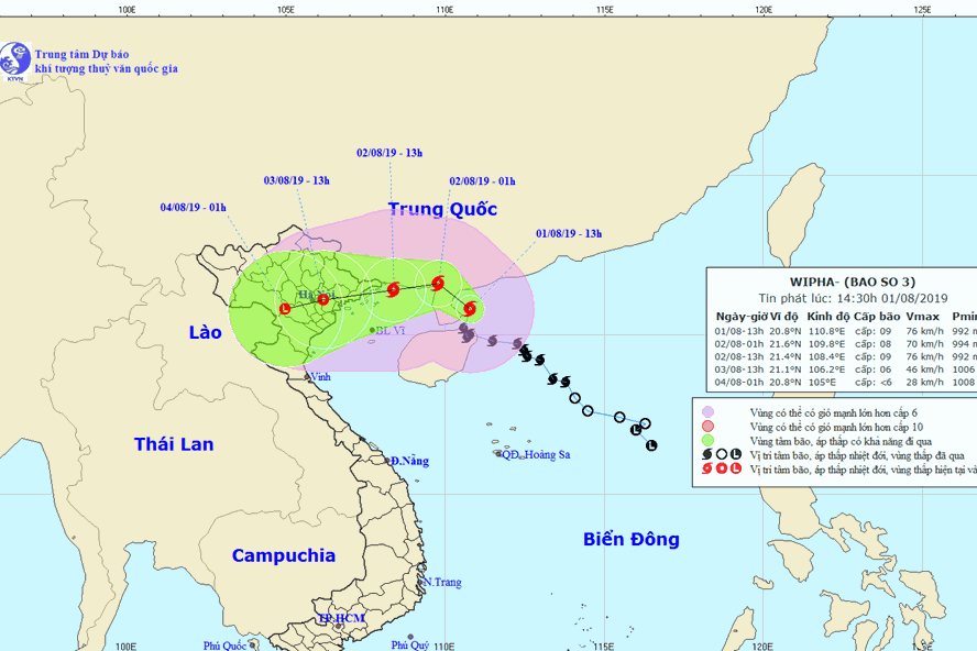 du bao trong 24 gio toi bao podul vao bien dong