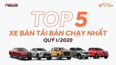 [Infographic] Top 5 xe bán tải bán chạy nhất quý I/2020