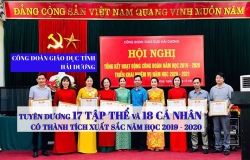 Tuyên dương 17 tập thể và 18 cá nhân có thành tích xuất sắc năm học 2019 - 2020