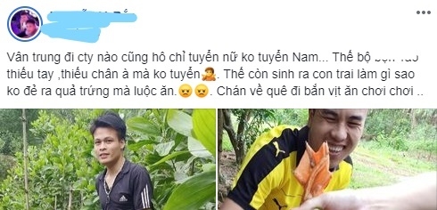 Lao động nam "kêu trời" vì không tìm được việc làm