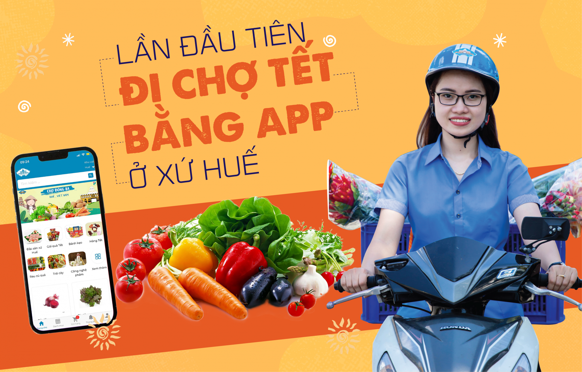 Huế: Lần đầu tiên đi chợ Tết bằng app