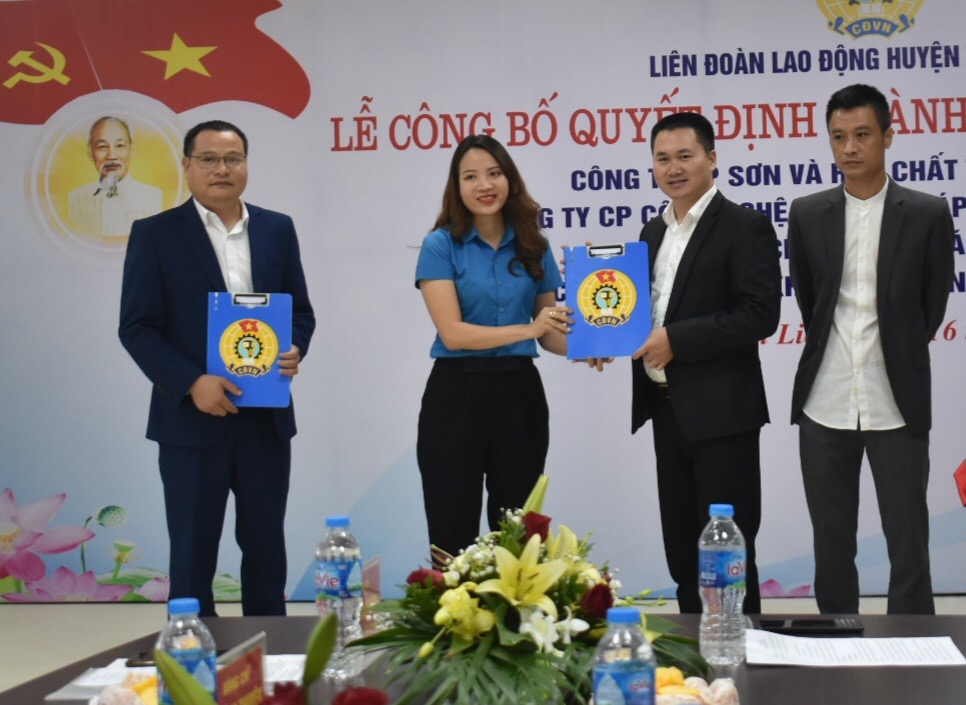 Liên đoàn Lao động huyện Thanh Liêm vượt chỉ tiêu thành lập CĐCS năm 2020