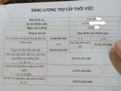 Làm rõ 10% thuế thu nhập cá nhân mà công nhân mất việc ở Công ty PouYuen VN phải đóng