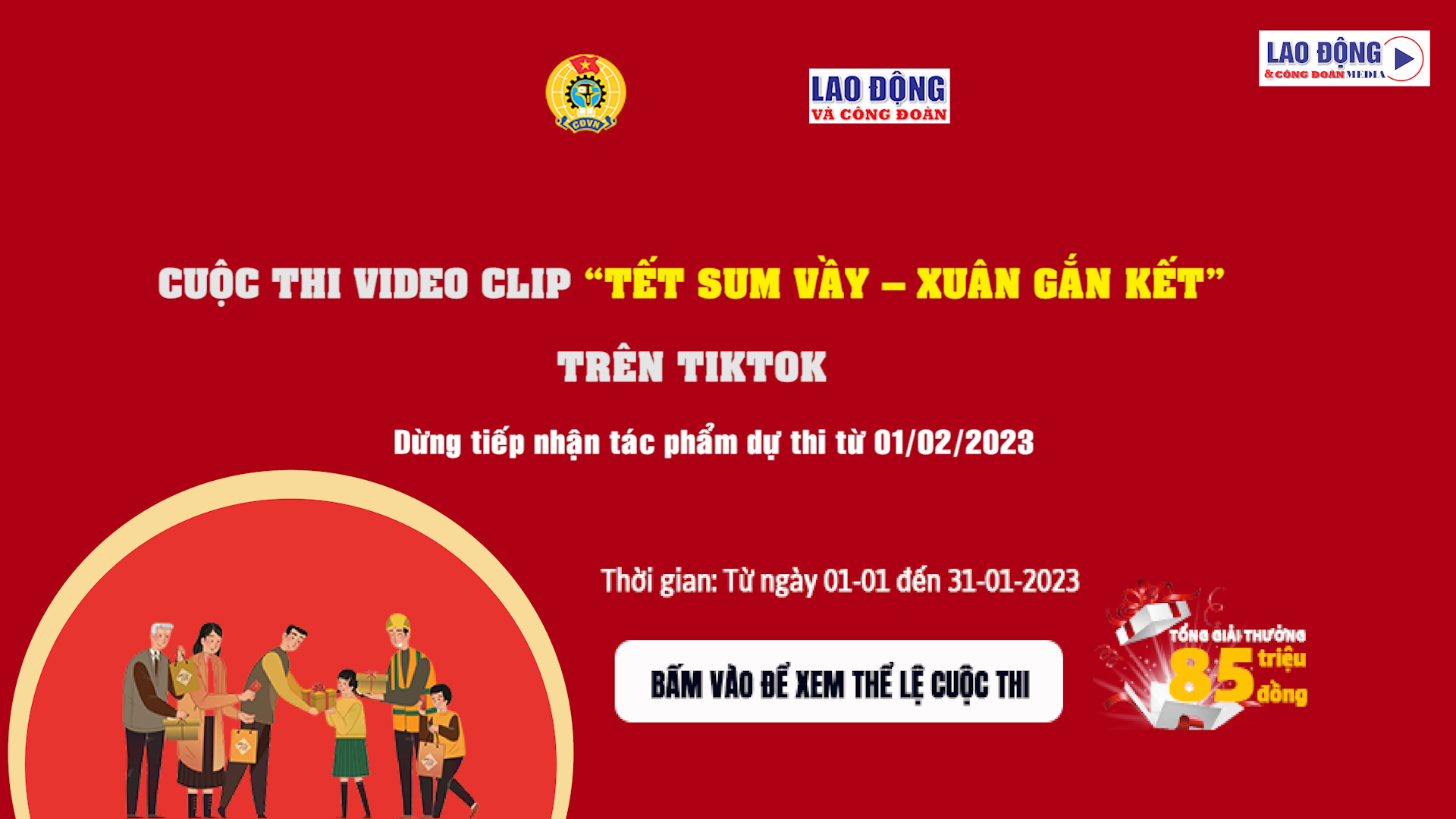 Dừng tiếp nhận các tác phẩm tham gia Cuộc thi "Tết Sum vầy - Xuân Gắn kết"