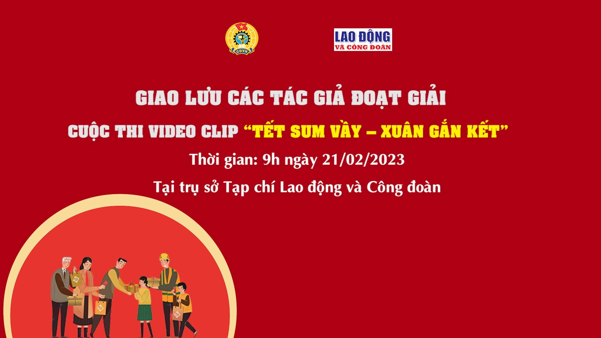 Ngày 21/2 sẽ giao lưu với các tác giả đoạt giải Cuộc thi “Tết Sum vầy - Xuân Gắn kết”